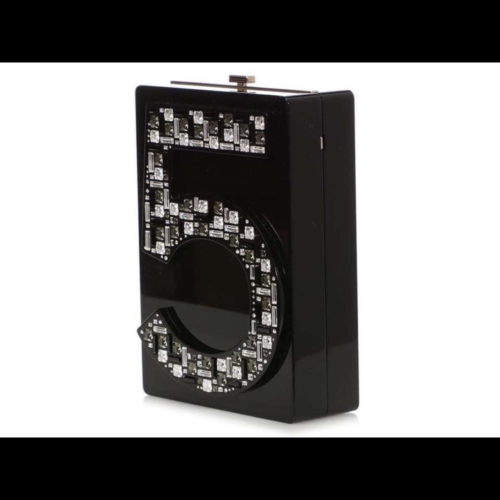 ***SOLD*** NWT CHANEL Black No. 5 Plexiglass Minaudière Clutch - Picture 7 of 16